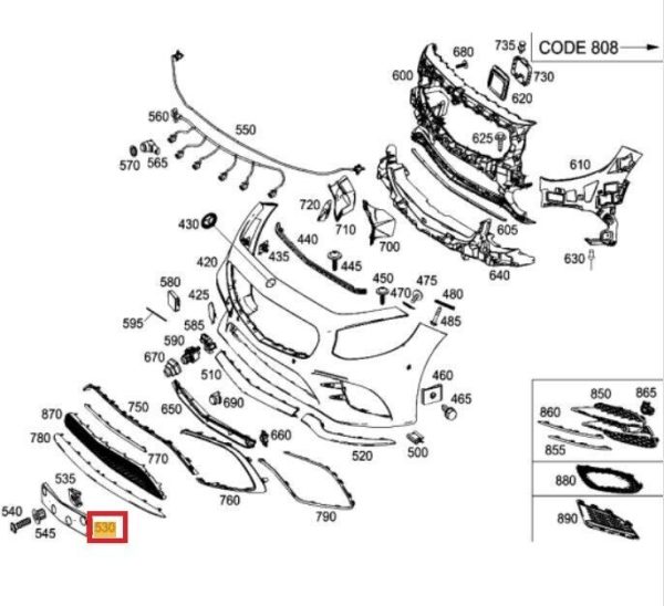 NEW GENUINE MERCEDES-BENZ S-CLASS COUPE C217 NUMBER PLATE HOLDER A2178800401 - Image 2