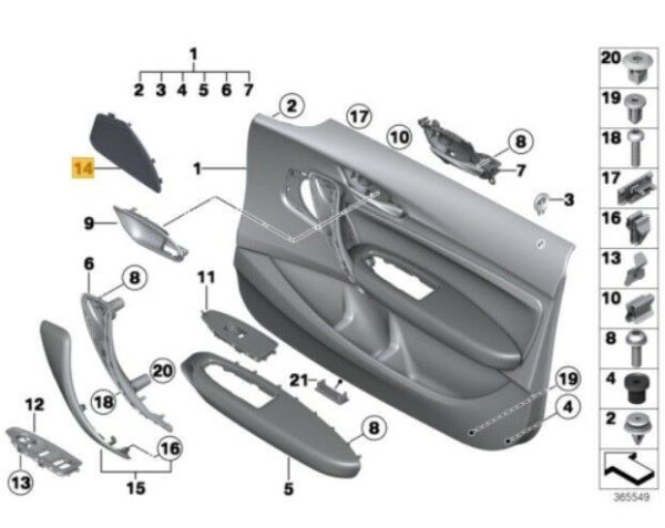 NEW GENUINE BMW 1 2 SERIES F20 F21 F22 F23 F87 FRONT SPEAKER COVERS LEFT RIGHT - Image 2