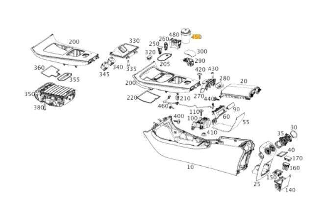 NEW GENUINE MERCEDES BENZ CENTER CONSOLE CUP HOLDER INSERT ASHTRAY A1778108103 - Image 2