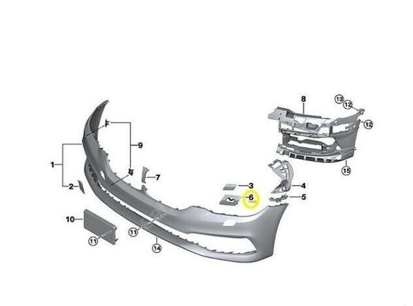 FOR NEW GENUINE BMW G30 G31 2016 - 2019 HOLDER HEADLIGHT WASHER RIGHT - Image 2
