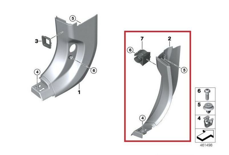 NEW GENUINE BMW 7 SERIES G11 G12 TRIM PANEL BOTTOM FRONT RIGHT PASSENGER SIDE 51437390754 - Image 2