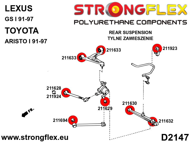 211924B: Rear toe adjuster bush 35mm - Image 2