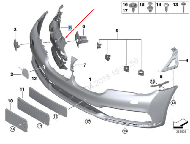 NEW GENUINE BMW 7 SERIES G11 G12 FOG LIGHT SUPPORT BRACKET LEFT N/S 51117357229 - Image 2