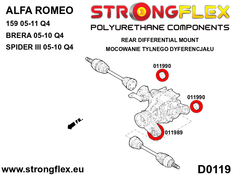 011989A: Rear diff mount - front bush SPORT - Image 2