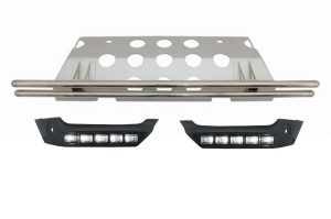 Front Bumper Spoiler LED DRL Extension Rear Skid Plate Under Run suitable for MERCEDES W463 G-Class 89-17
