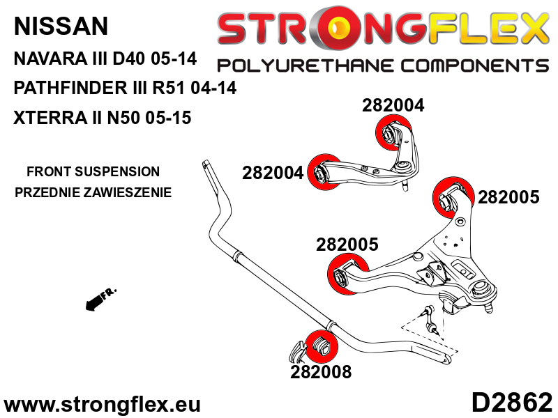 282004A: Front wishbone bush - upper SPORT - Image 2