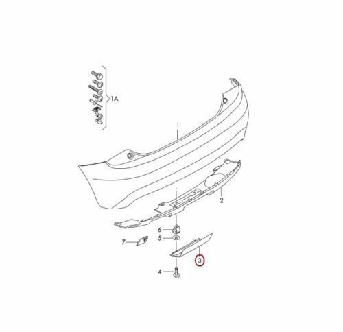 NEW GENUINE AUDI A1 2011-2014 REAR BUMPER TOW HOOK COVER CAP 8X0807397 9B9 - Image 2