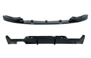 Front Bumper Spoiler Lip suitable for BMW 4 Series F32 Coupe F33 Cabrio F36 Grand Coupe (2013-03.2019) with Rear Bumper Diffuser