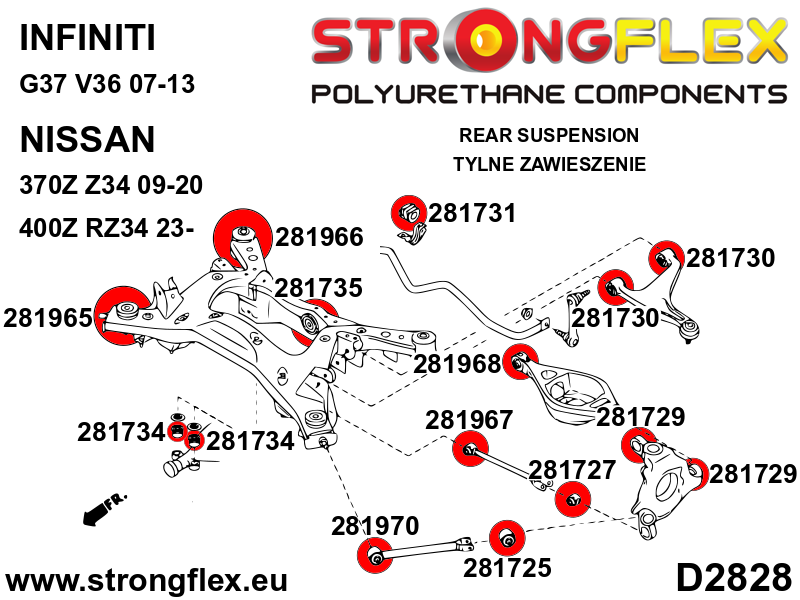 286202B: Rear suspension bush kit - Image 2