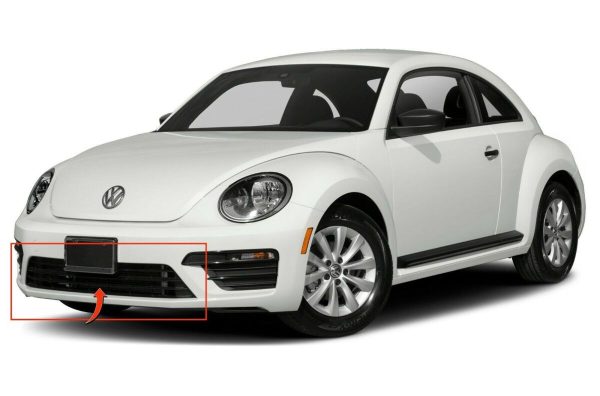 NEW GENUINE VOLKSWAGEN VW BEETLE R LINE SATIN BLACK CENTER FRONT GRILLE 5C5853677D9B9 - Image 2