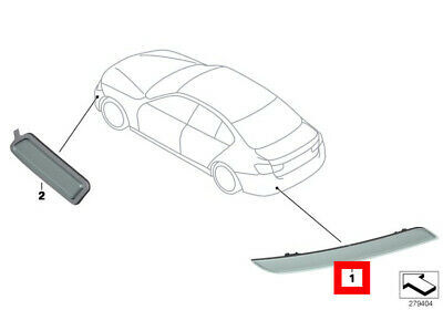 NEW GENUINE BMW 3' F80 M3 4' F82 F83 M4 REAR BUMPER SIDE REFLECTOR LEFT N/S RED 63147848583 - Image 2