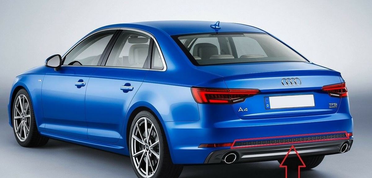 NEW GENUINE AUDI A4 B9 REAR BUMPER S LINE LOWER DIFFUSER TRIM BLACK 8W58078339B9 - Image 4