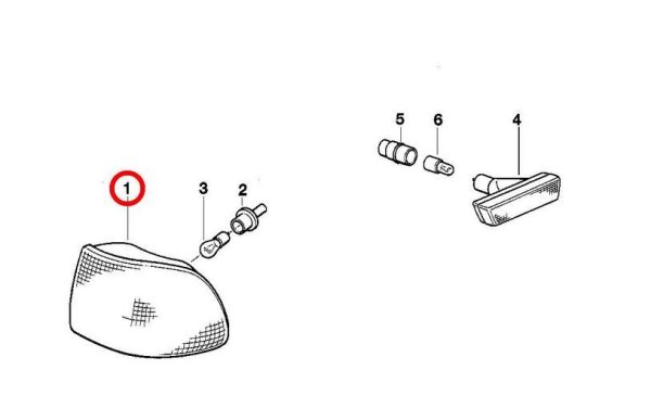 NEW BMW GENUINE E38 7 SERIES FRONT TURN SIGNAL INDICATORS CLEAR PAIR SET NS + OS 63136905321 + 63136905322 - Image 7