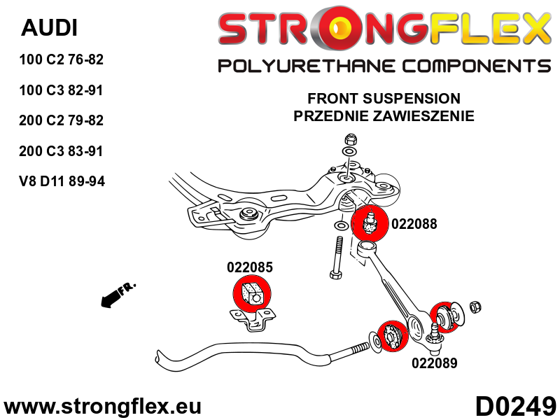 026294A: Front suspension bush kit SPORT - Image 2