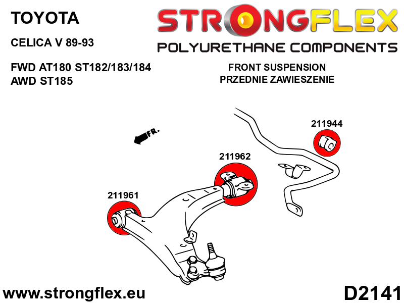 211961B: Front wishbone front bush - Image 2