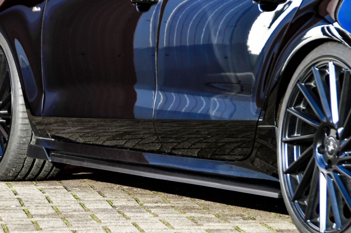 Performance Side skirts addons / Blades / diffusers / sill covers with Wing For Audi A7 C7 4G Facelift 14-18 - Image 3