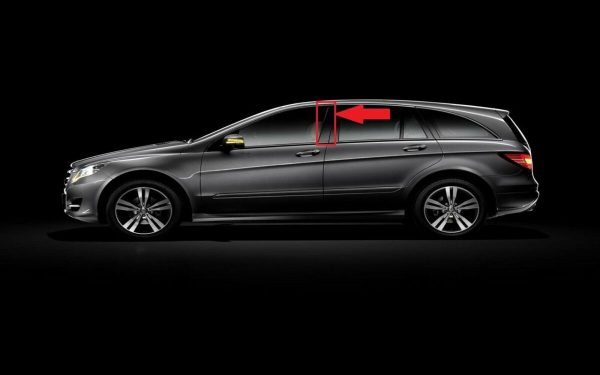 NEW GENUINE MERCEDES BENZ R CLASS W251 FRONT DOOR B-PILLAR OUTSIDE BLACK LEFT A2516901389