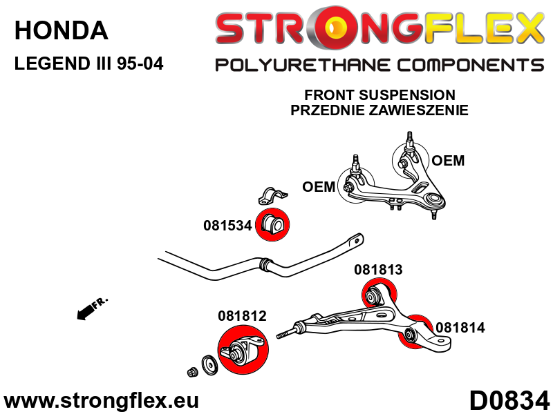 081812A: Front lower wishbone bush – front SPORT - Image 2