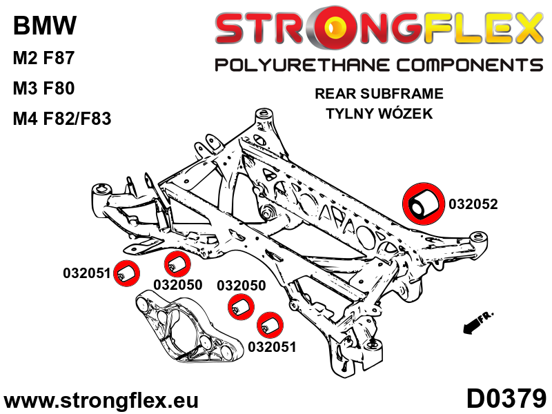 032050A: Rear diff mount - front bush SPORT - Image 2