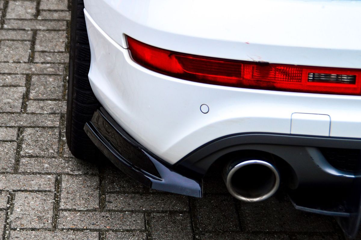 Black Gloss Performance Rear Bumper Side Flaps / Splitters For Audi Q7 4L 09-15