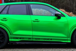 Performance Side skirts addons / Blades / diffusers / sill covers with Wing For Audi Q2 GA 2016-2020