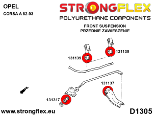 136252B: Front suspension bush kit