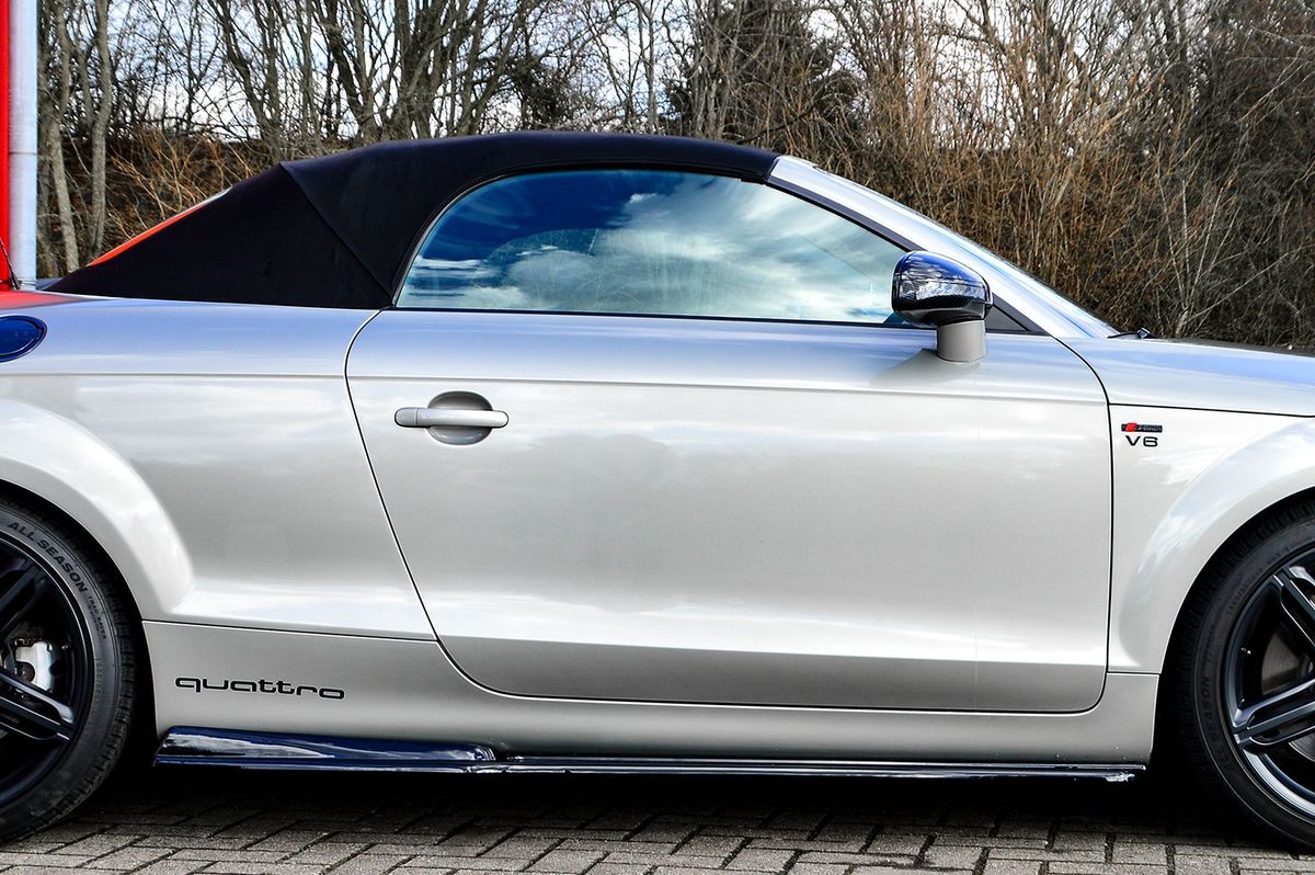 Black Gloss Performance Side skirts addons / Blades / diffusers / sill covers with Wing For Audi TT 8J 2006-2014 - Image 2