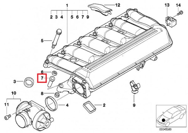 NEW GENUINE BMW 1 3 5 6 7 X SERIES DIESEL ENGINE INTAKE MANIFOLD MOUNT SLEEVE 11612246947 - Image 2