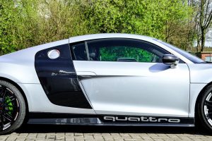 Performance Side skirts addons / Blades / diffusers / sill covers with Wing For Audi R8 42 2006-2015