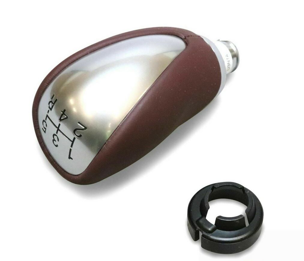 NEW GENUINE FORD FIESTA 2008-2012 RED LEATHER ALUMINIUM GEAR LEVER KNOB 1571936 - Image 3