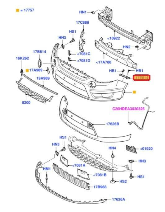 NEW GENUINE FORD GALAXY S-MAX WA6 06-10 FRONT BUMPER MOUNTING BRACKET RIGHT O/S 1694758 - Image 2