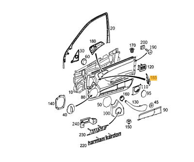 NEW GENUINE MERCEDES MB C W203 COUPE FRONT INTERIOR DOOR WINDOW SWITCH TRIM LHD A20372705289051 - Image 4