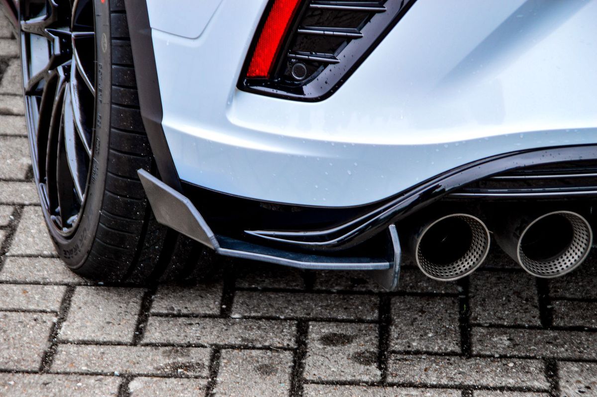 Black GLOSS Performance Rear Bumper Side Flaps / Splitters For VW T-ROC R 19-21 - Image 2