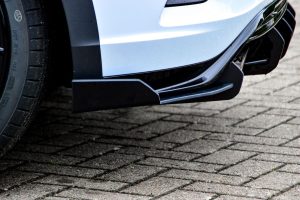 Black GLOSS Performance Rear Bumper Side Flaps / Splitters For VW T-ROC R 19-21