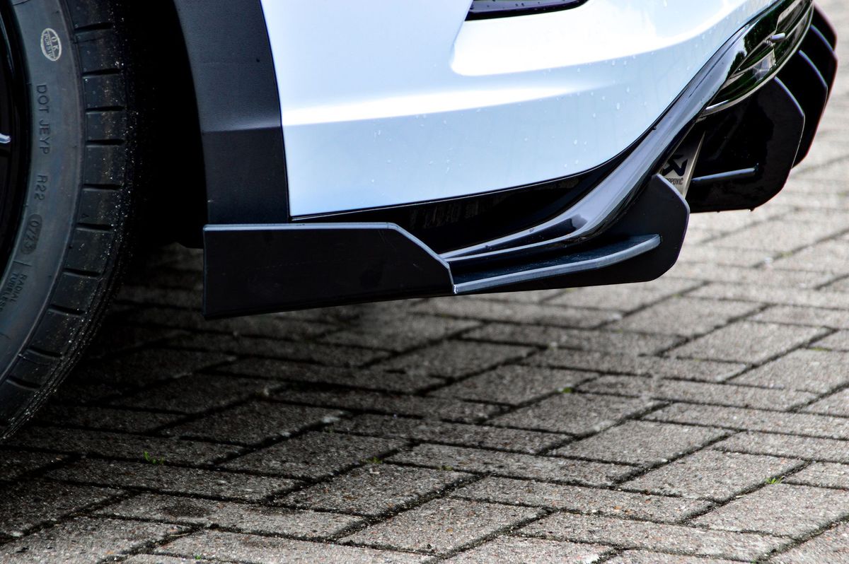 Black GLOSS Performance Rear Bumper Side Flaps / Splitters For VW T-ROC R 19-21