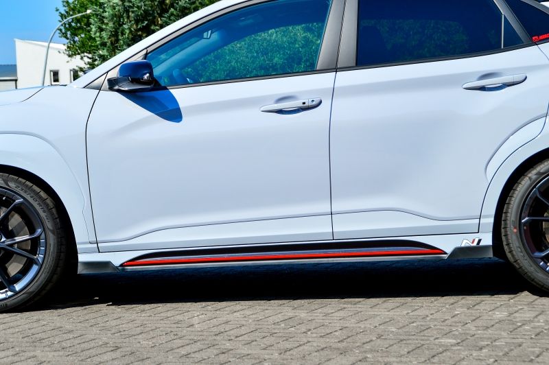 Performance Side skirts addons / Blades / diffusers / sill covers with Wing For Hyundai Kona N + N-Line 2020+ - Image 2