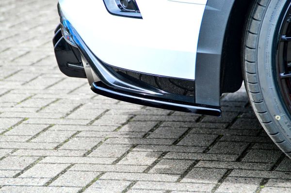 Black Gloss Performance Rear Bumper Side Flaps / Splitters For VW T-ROC R 19-21