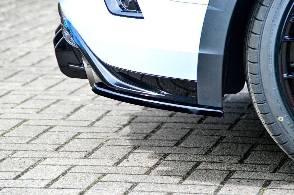 Black Gloss Performance Rear Bumper Side Flaps / Splitters For VW T-ROC R 19-21