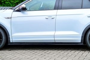 Black Gloss Performance Side skirts addons / Blades / diffusers / sill covers For VW T-ROC R 19-21