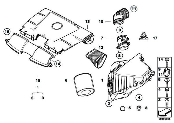 BMW GENUINE E90 E91 E81 E87 1.6i 1.8i 2.0 ENGINE AIR INTAKE HOSE PIPE 13717523630 - Image 3