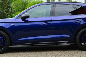 Black Gloss Performance Side skirts addons / Blades / diffusers / sill covers For Audi Q5 with S-Line + SQ5 FYB 21-24