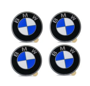 NEW GENUINE BMW E21 E30 WHEEL CENTRE HUB CAP DECAL EMBLEM STICKER D45 SET OF 4 36131181082 / 4X36131181082