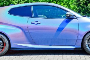 Black Gloss Performance Side skirts addons / Blades / diffusers / sill covers with Wing ForToyota Yaris GR 20-24