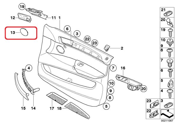 BMW NEW GENUINE X5 X6 E70 E71 E72 LOUDSPEAKER COVER INDIVIDUAL AUDIO SYSTEM 51418038099 - Image 2