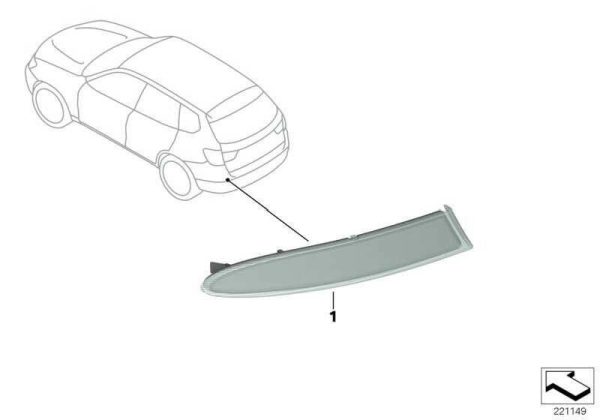 BMW NEW GENUINE X3 SERIES F25 M SPORT REAR BUMPER REFLECTOR SET LEFT+RIGHT - Image 3