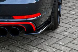 Black Gloss Performance Rear Bumper Side Flaps / Splitters For Audi S4 B9 15-19 Avant