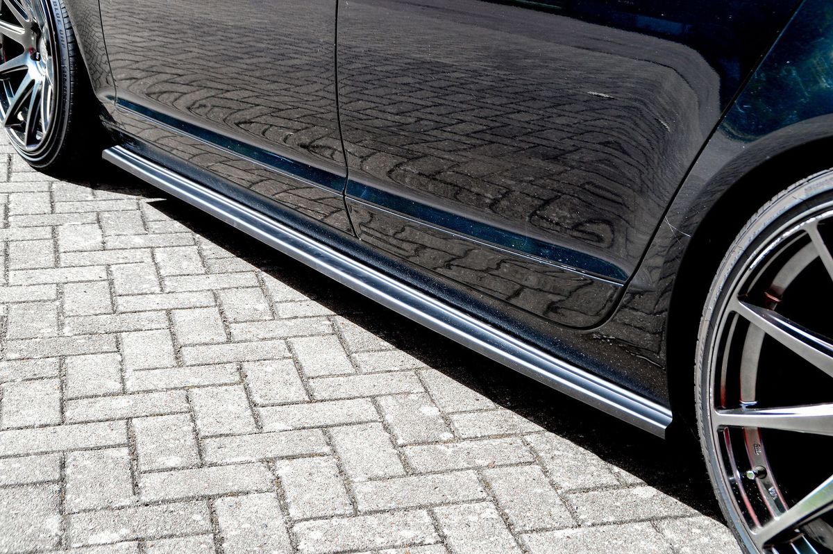 Black Gloss Performance Side skirts addons / Blades / diffusers / sill covers For Audi A6 4F 04-11 - Image 2