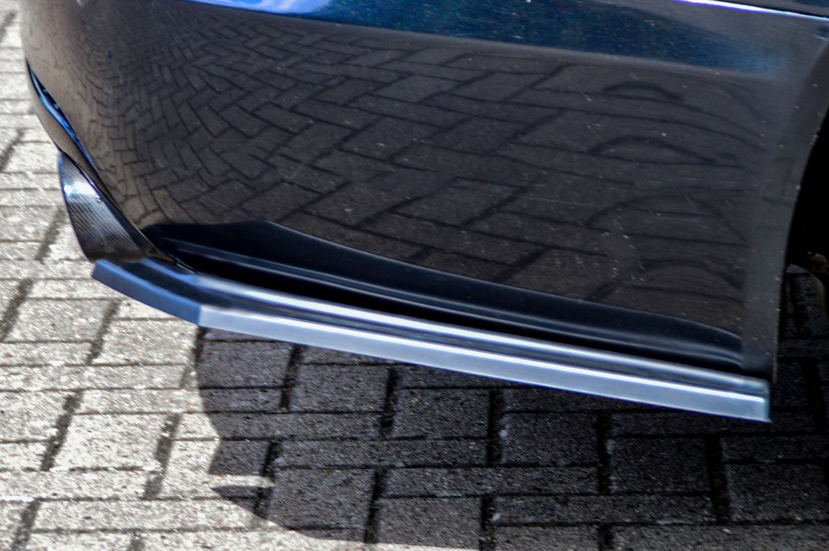 Black Gloss Performance Rear Bumper Side Flaps / Splitters For Audi A6 4F 04-08 - Image 2