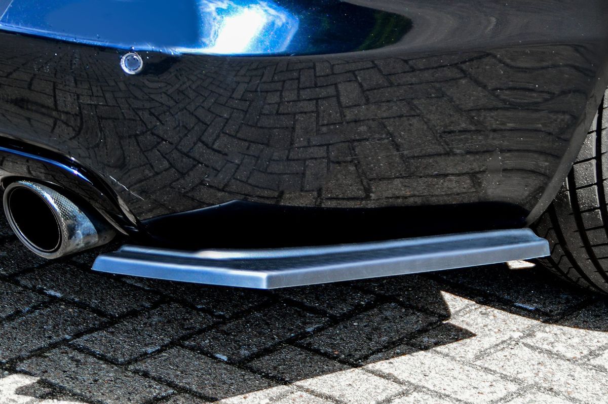 Black Gloss Performance Rear Bumper Side Flaps / Splitters For Audi A6 4F 04-08