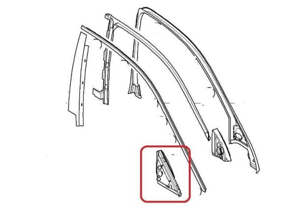 BMW NEW GENUINE 5 SERIES E60 E61 FRONT RIGHT MIRROR TRIANGLE SEAL O/S 51337033638 - Image 2